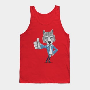 Wolf Illustration Tank Top